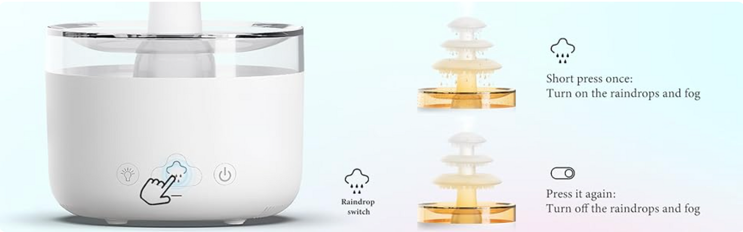 MistoAir™New Cloud Rain Air Humidifier Essential Oil Aromatherapy Diffuser